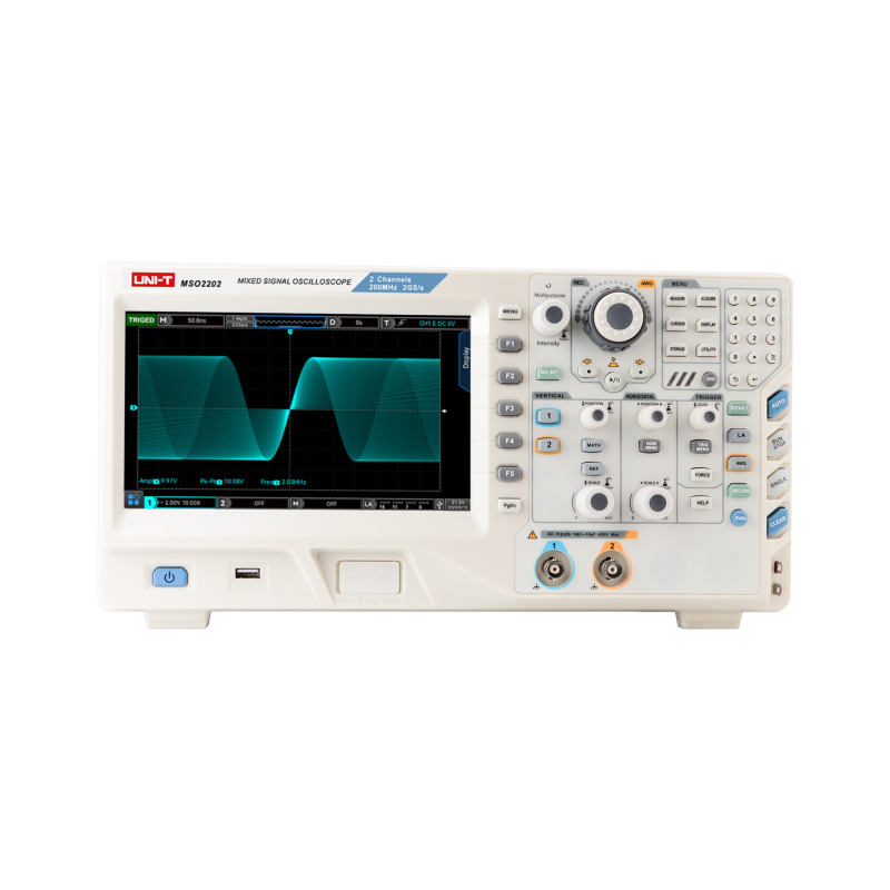 MSO2202 - Oscilloscopio 200 MHz 2+16 CH 8" MSO2202 - Oscilloscopio 200 MHz 2+16 CH 8"