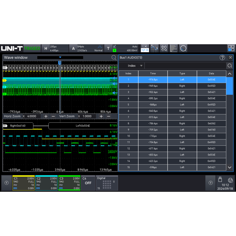 MSO3000HD-AUDIO - Audio Serial Bus Trigger  Analysis Opt