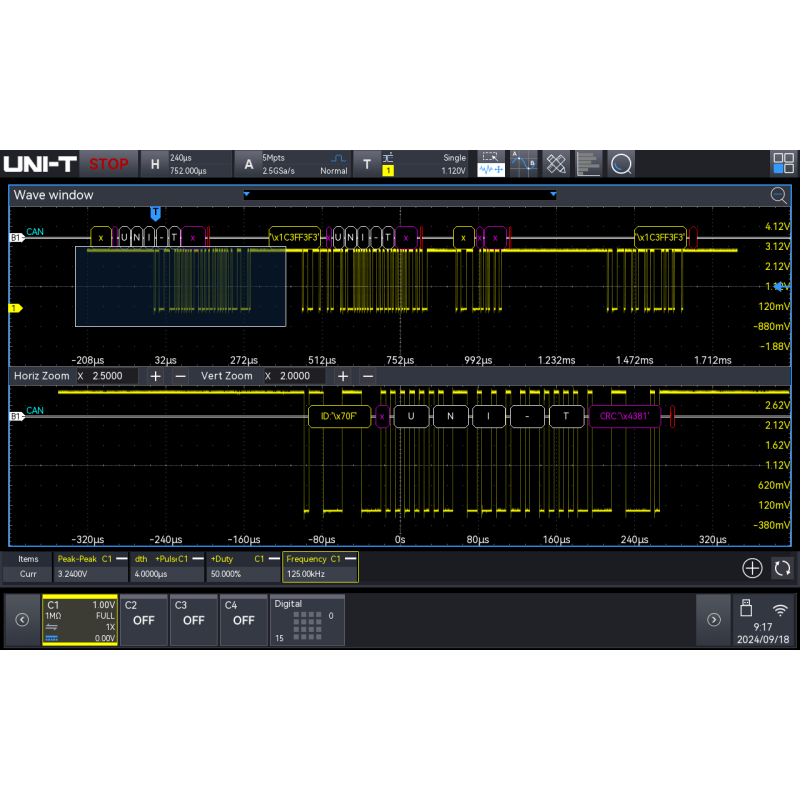 MSO3000X-AUTO - Automotive Serial Bus Trigger Decode Opt