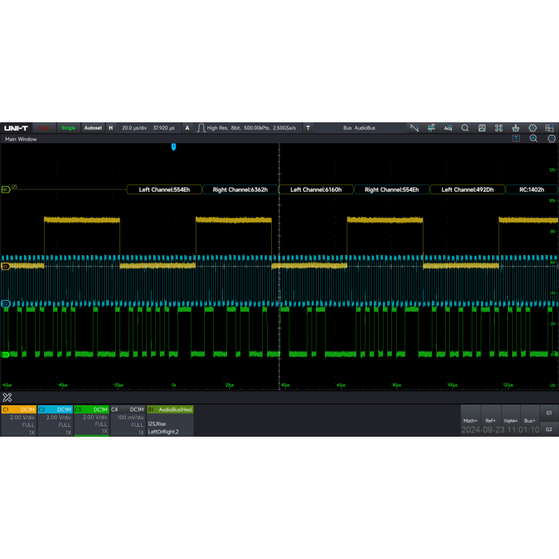 MSO7000X-AUDIO - Audio serial bus trigger and analysis