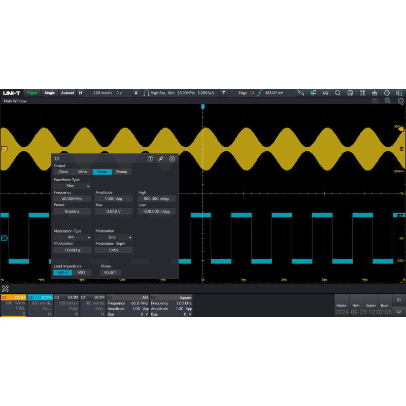 MSO7000X-AWG - Dual chl 60 MHz funcTwaveform gen MSO7000X-AWG - Dual chl 60 MHz funcTwaveform gen