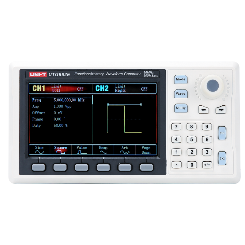 UTG962E - Gen. forme d'onda 60MHz 2CH 200MS/s UTG962E - Gen. forme d'onda 60MHz 2CH 200MS/s